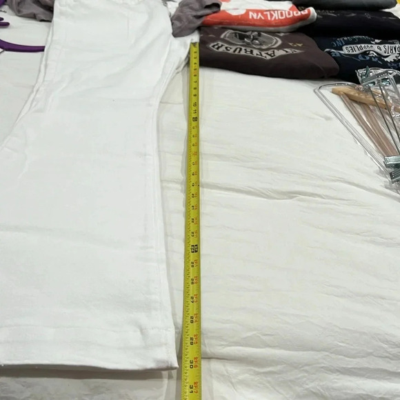 Frame Double Button NWT WHITE FLARE JEAN - Picture 9 of 13